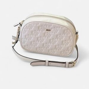 DKNY Ivory Embossed Crossbody Bag